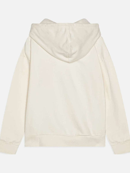 Kids Sweatshirt with Hood and Pockets Cream Active