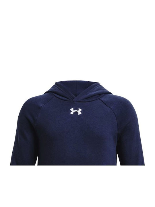 Fleece Kids Sweatshirt with Hood and Pockets Blue Rival