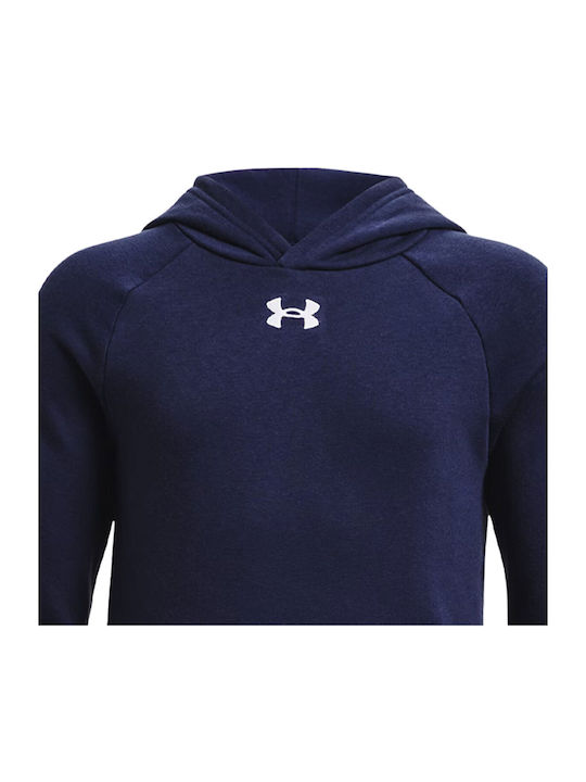 Fleece Kids Sweatshirt with Hood and Pockets Blue Rival
