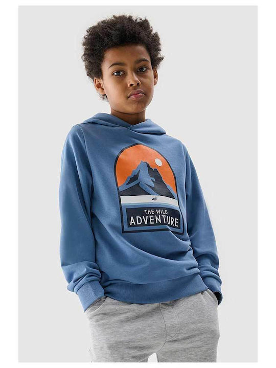 Kinder-Sweatshirt mit Kapuze Blau