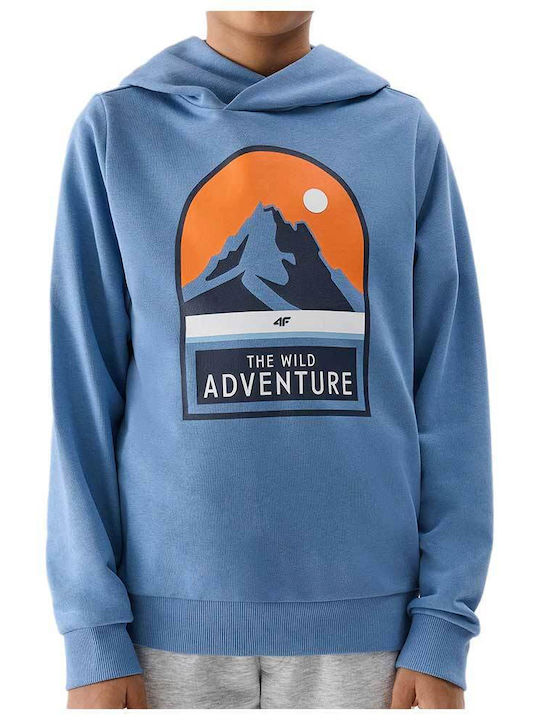 Kinder-Sweatshirt mit Kapuze Blau