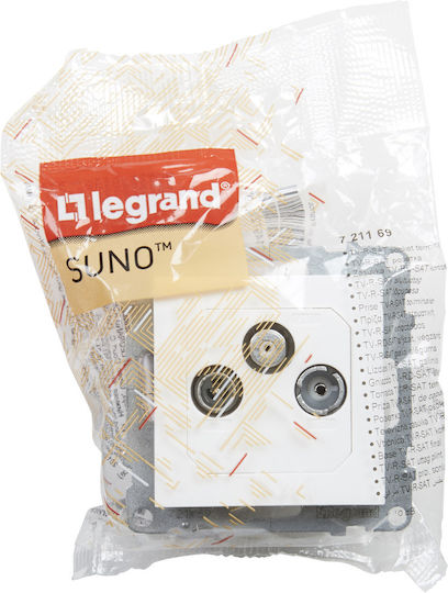 Ein-Aus-Schalter Single Button 6 A 250 V Automatische Anschlüsse Weiß Suno