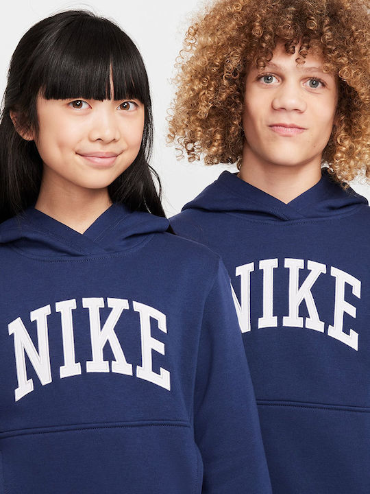 Fleece Παιδικό Φούτερ με Κουκούλα και Τσέπες Μπλε K Nsw Club