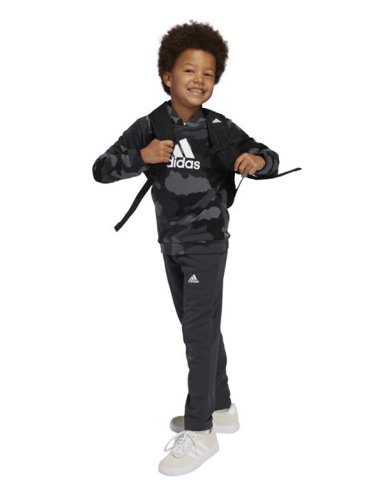 Детски Комплект Анцуг Сив 2 Бройки Essentials Allover Print Hoodie