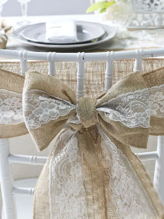 Brown Bow Lace Chair
