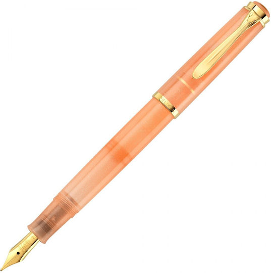 Pelikan Classic M200 Писалка Оранжева от Inox с Червено Мастило