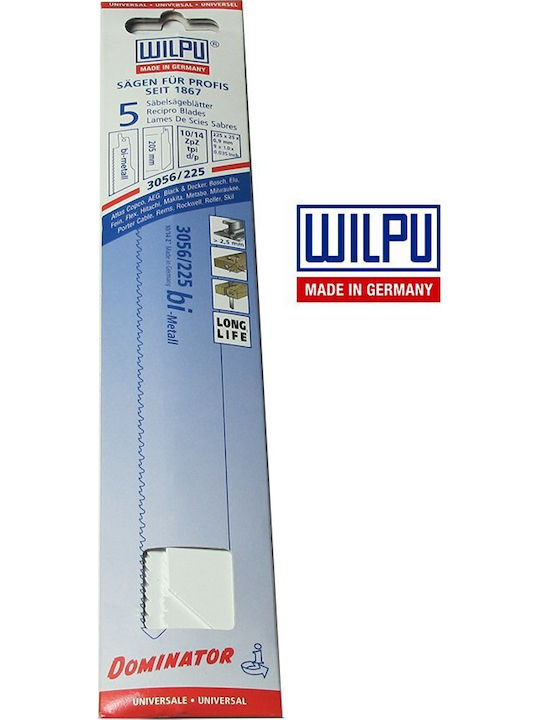 Wilpu Jig Saw Blade for Metal and Wood 225mm 3050/225