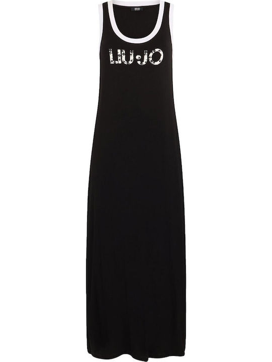 Summer Maxi Dress with Tearing Black
