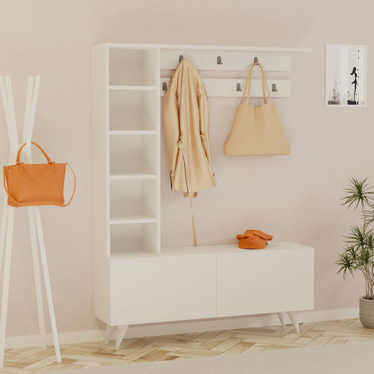 Έπιπλο Εισόδου με Παπουτσοθήκη White 120x32x161.8εκ.