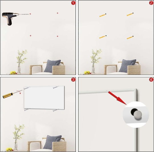 Wiltoc Infrarot-Heizpaneele Wand Keramik 290W Weiß 62cm