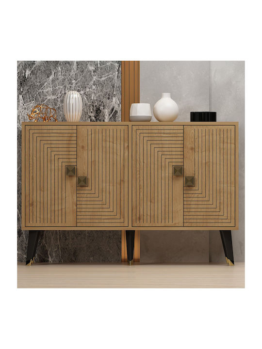 Sideboard Ahart Wooden Natural-gold 120x30x80cm