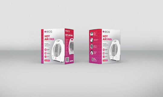 ECG Fan Heater Room Floor White 2000W