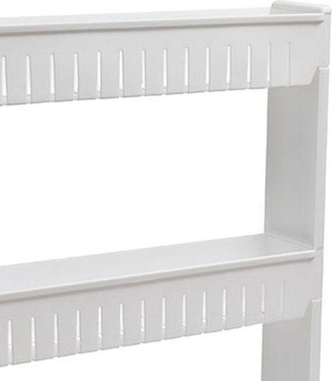 Evideco Rafturi de baie Raft Baie Plastic cu 3 Rafturi 54x12.9x71.8cm Albă