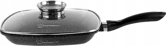 Masterpan Black Granite Line Aluminum Grill Pan with Lid 28cm