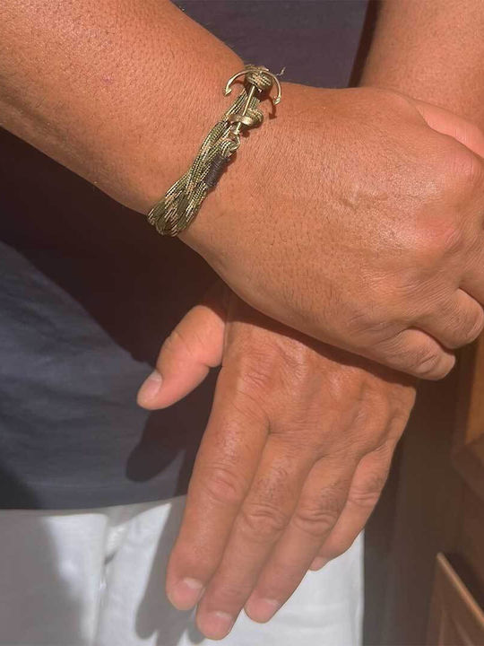 Xryseio Herren Armband mit Design Verankerung aus Kabel