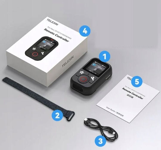 Wireless Remote Control Bt Gopro Hero 13 12 11 10 9 8 Black Max Telesin Ip54 S5-rmt-01-tgp T13
