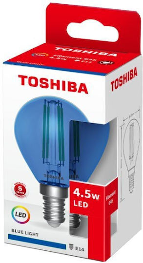 Toshiba LED-Lampe 4.5W für Fassung E14 und Form G45 Rot