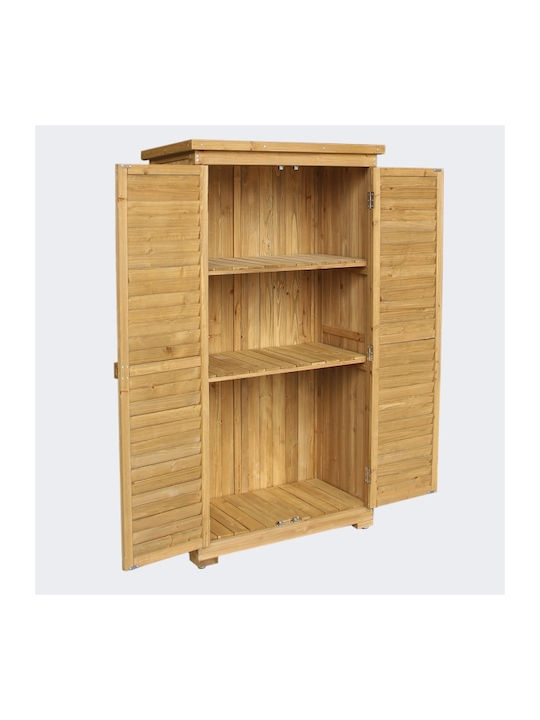 Δίφυλλη Ντουλάπα Ξύλινη με 2 Ράφια 87x47x160εκ.