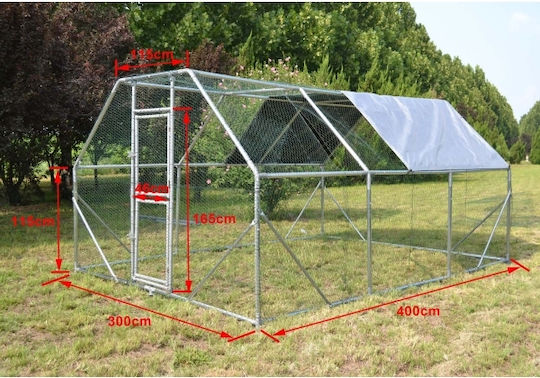 Wiltoc 62396 Cușcă Metalică pentru păsări 400bucx300bucx200buccm.