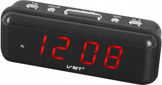 Tabletop Digital LED Clock Plastic With Black Alarm Clock AT00001562