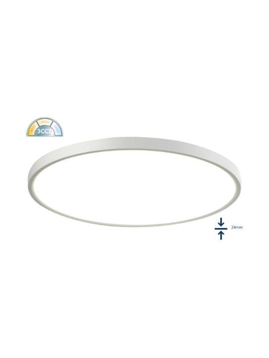 Fos me Ceiling Mount Light 80cm Black with Integrated LED