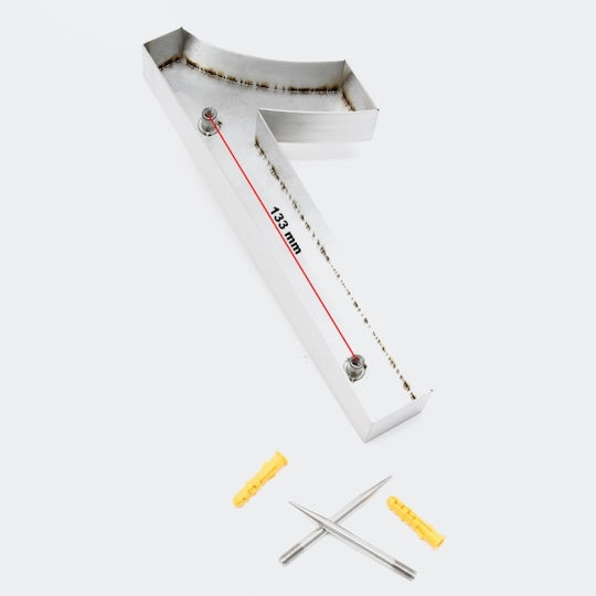 Wiltoc Sign with Number in Silver Color Inox 20cm 60868