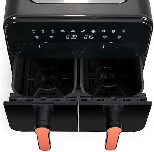 Livoo Air Fryer με Διπλό Αποσπώμενο Κάδο 9lt Μαύρο DOC316
