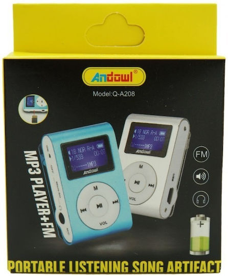 Andowl Q-a208 MP3 Player (8GB) με Οθόνη LCD Ασημί
