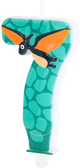 Cake Candle Number 7 Seven Dino Dinozaur