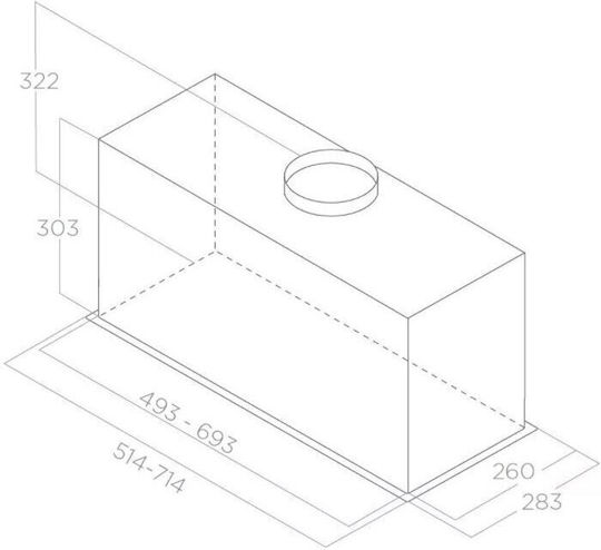 Elica Lane B IX/A/72 Mecanism de Absorbție 80cm Gri