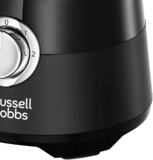 Russell Hobbs Matte Black Μπλέντερ με Γυάλινη Κανάτα 1.5 lt 650W Μαύρο