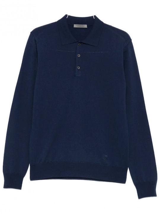 Men's Blue Polo Sweater