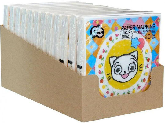 Kicia Kocia Paper Napkins 33cm 20pcs