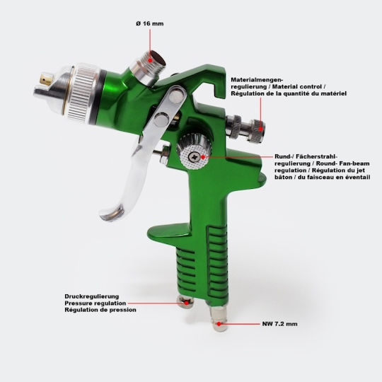 Wiltoc HVLP Pistol de vopsit cu aer Tumbler plutitor 1.4mm