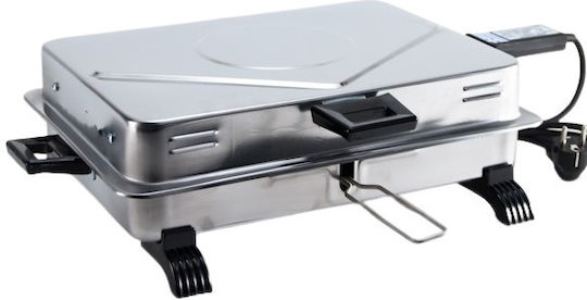 FOINIX Tischplatte Elektrogrill Grill 1150W Edelstahl mit Deckel 36cmx26cmcm