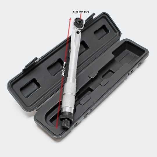 Wiltoc Torque Wrench 1/4" 2-24 Nm 28cm