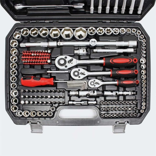Wiltoc Wilton Ratschen- und Steckschlüssel-Set 1/2" & 1/4" & 3/8" 215 Stück