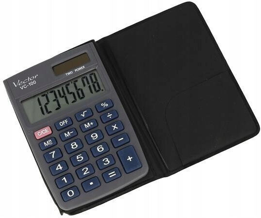 Vector Calculator de buzunar. în Culoarea Gri 1buc
