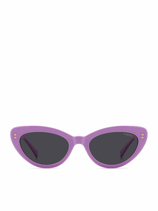 Polaroid Cat Eye Παιδικά Γυαλιά Ηλίου με Polarized Φακό Μωβ για 4-7 Ετών