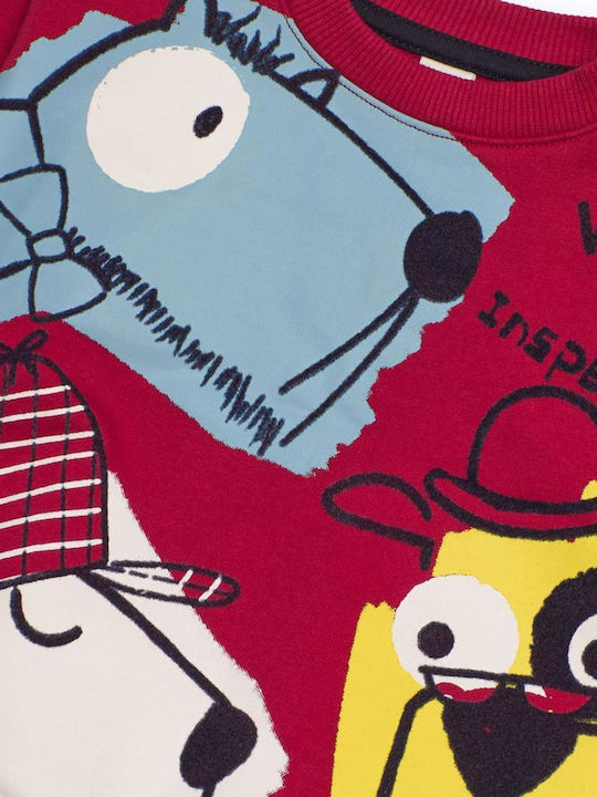 Kids Sweatpants Set Red 2pcs