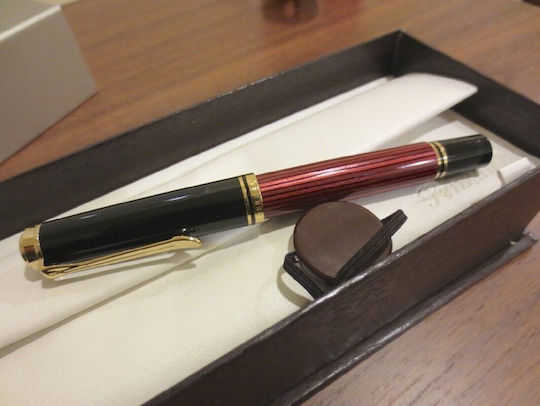 Pelikan Souveran M600 Πένα Γραφής Broad με Μαύρο Μελάνι