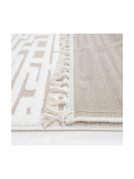 Ezzo Perla C796a1b Χαλί Διάδρομος με Κρόσια Cream 80x200cm