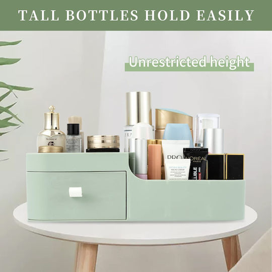 Desk Organizer Drawer Cosmetic Box Green 26x17 Cm