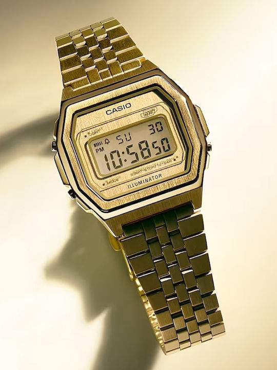 Casio Iconic Ρολόι Μπαταρίας με Μεταλλικό Μπρασελέ
