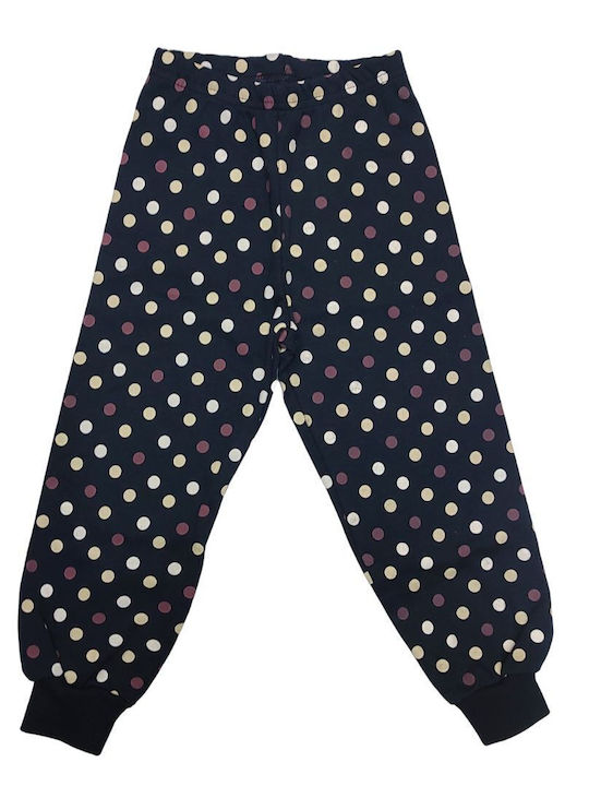 Dreams by Joyce Παιδική Πιτζάμα Χειμωνιάτικη Μπεζ Polka Dots