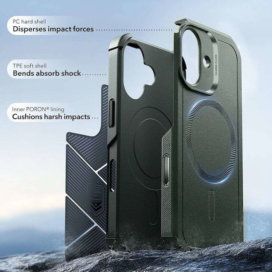 ESR Cyber Halolock Umschlag Rückseite Silikon Grün (iPhone 17)