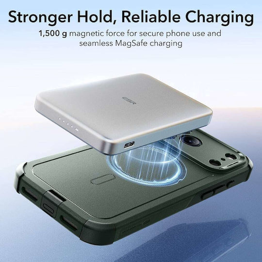 ESR Cyber Halolock Umschlag Rückseite Silikon Grün (iPhone 17 Pro Max)