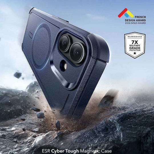 ESR Cyber Halolock Umschlag Rückseite Silikon Blau (iPhone 17)