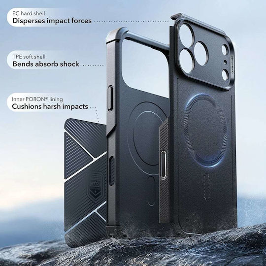 ESR Cyber Halolock Back Cover Silicone Black (iPhone 17 Pro Max)