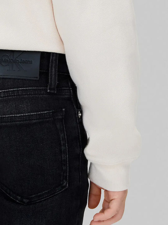 Calvin Klein Blugi Pentru Copii Pantalon Jeans Spălat Negru